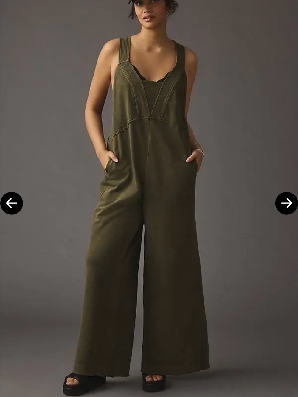 Daily Practice Olive Wide-Leg Overalls Jumpsuit - NWT medium - Picture 9 of 9
